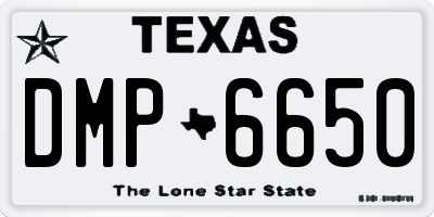 TX license plate DMP6650