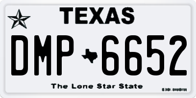TX license plate DMP6652