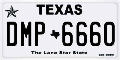 TX license plate DMP6660