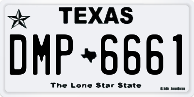 TX license plate DMP6661