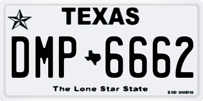 TX license plate DMP6662
