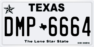 TX license plate DMP6664