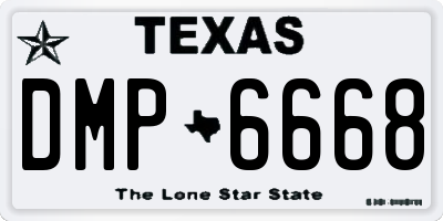 TX license plate DMP6668