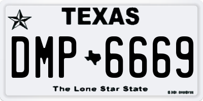 TX license plate DMP6669