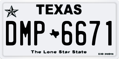 TX license plate DMP6671
