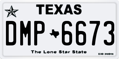 TX license plate DMP6673