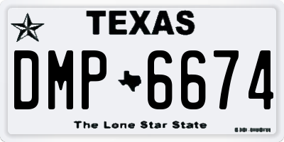 TX license plate DMP6674