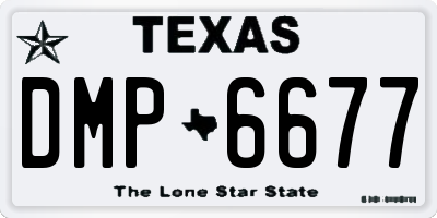 TX license plate DMP6677