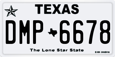 TX license plate DMP6678