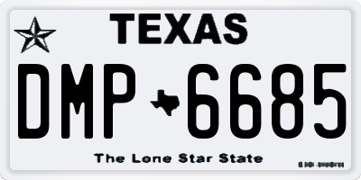 TX license plate DMP6685
