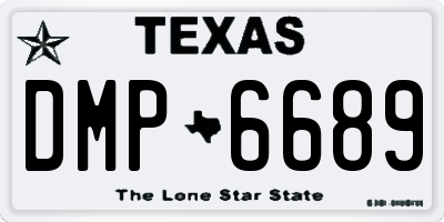 TX license plate DMP6689