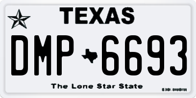 TX license plate DMP6693