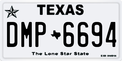 TX license plate DMP6694