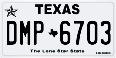 TX license plate DMP6703