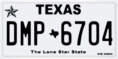 TX license plate DMP6704