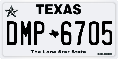 TX license plate DMP6705