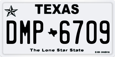 TX license plate DMP6709