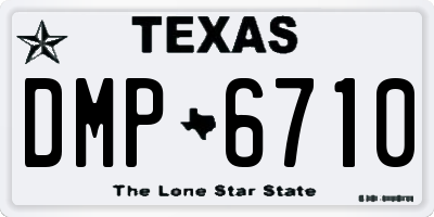 TX license plate DMP6710