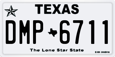 TX license plate DMP6711