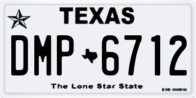 TX license plate DMP6712
