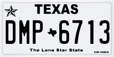 TX license plate DMP6713
