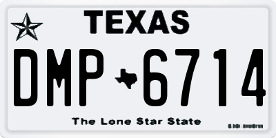 TX license plate DMP6714