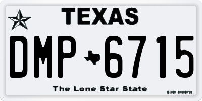 TX license plate DMP6715