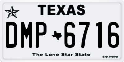 TX license plate DMP6716