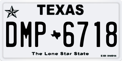 TX license plate DMP6718