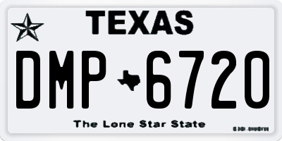 TX license plate DMP6720