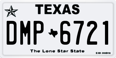 TX license plate DMP6721