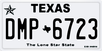 TX license plate DMP6723