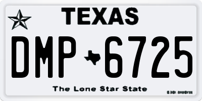 TX license plate DMP6725