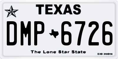 TX license plate DMP6726