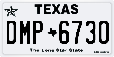 TX license plate DMP6730