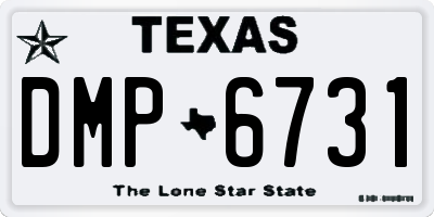 TX license plate DMP6731