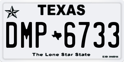TX license plate DMP6733