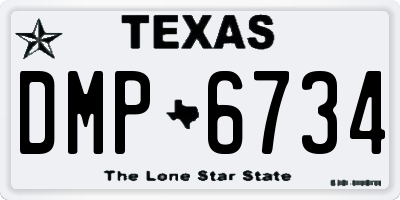 TX license plate DMP6734