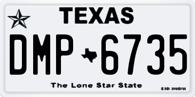 TX license plate DMP6735