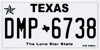 TX license plate DMP6738
