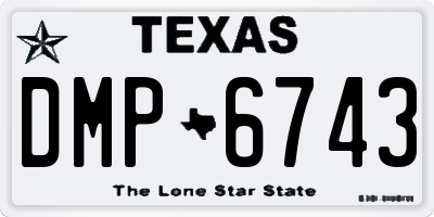 TX license plate DMP6743