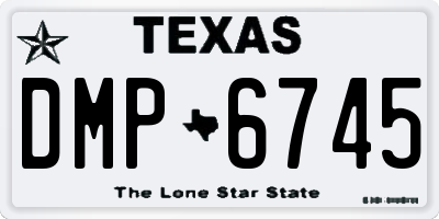 TX license plate DMP6745