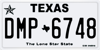 TX license plate DMP6748