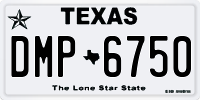 TX license plate DMP6750