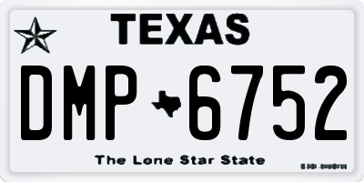TX license plate DMP6752