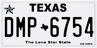 TX license plate DMP6754