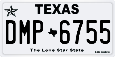 TX license plate DMP6755