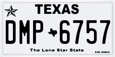 TX license plate DMP6757