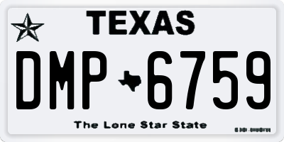 TX license plate DMP6759