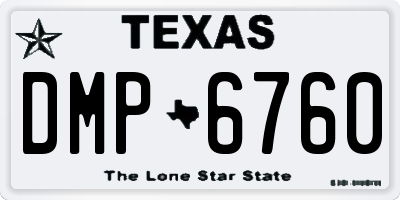 TX license plate DMP6760